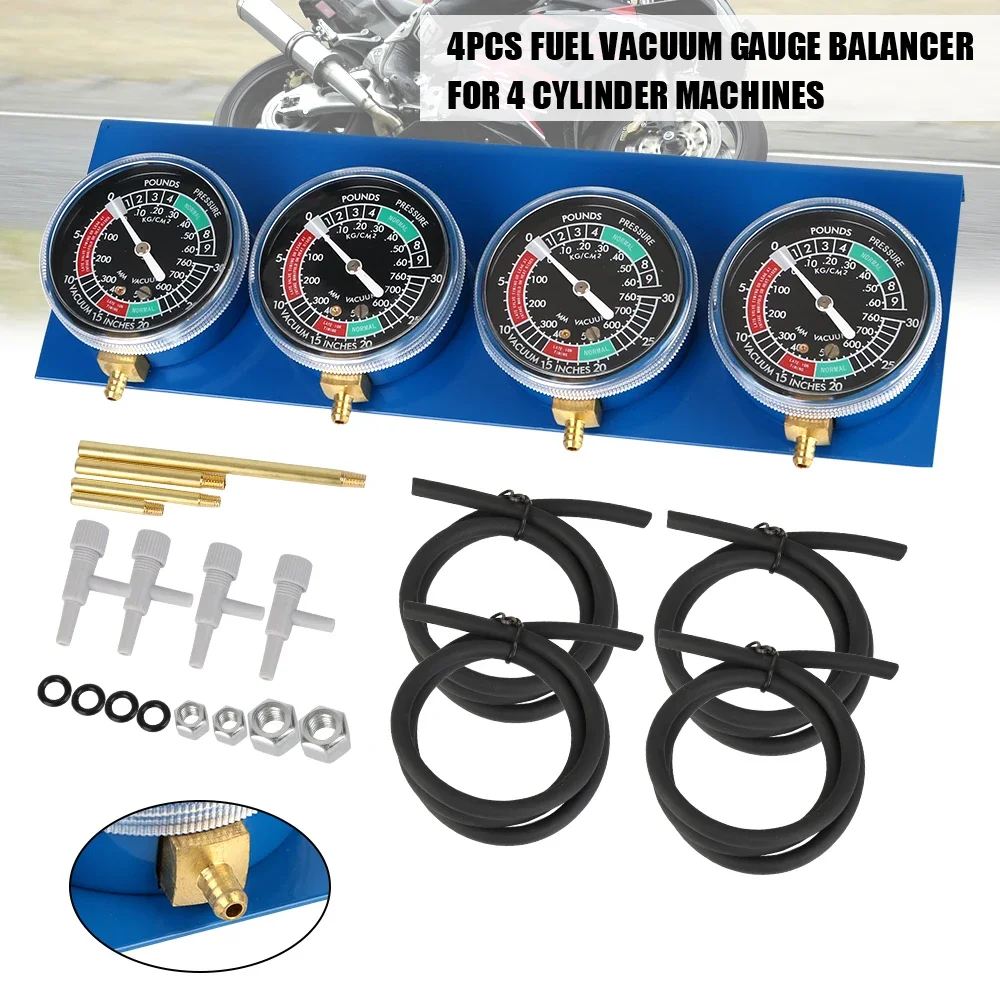 

Мотоциклетный сверхмощный 4-цилиндровый топливный карбюратор, синхронный балансир со шлангом для вакуумной калибровки и диагностики двигателей