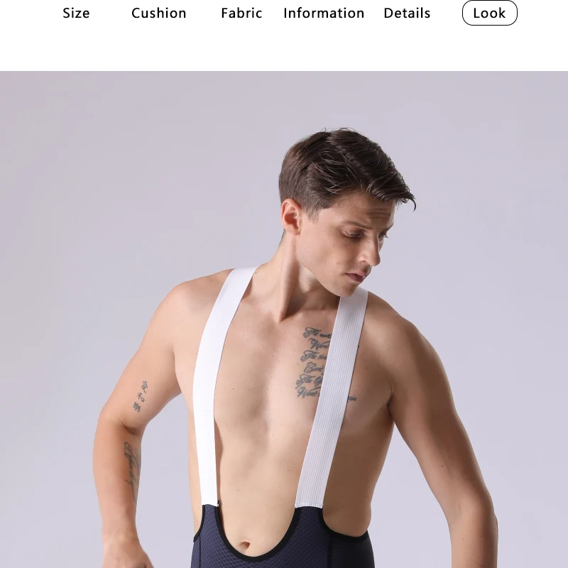 MKEW Herren-Radtrikot-Shorts mit hoher Taille, Sommer-Fahrradshorts mit stoßdämpfendem Polster, MTB-Fahrradbekleidung für bequemen Komfort – Detail 16