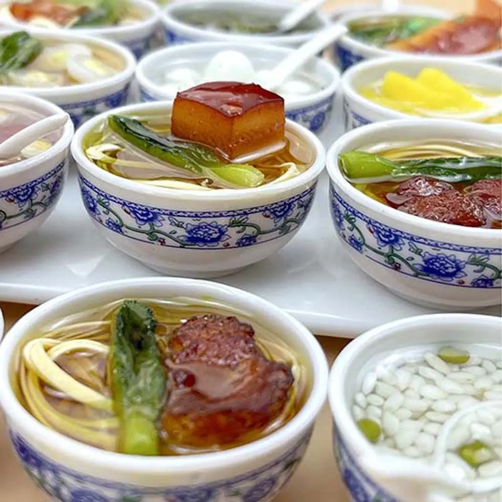 لعب محاكاة الغذاء نموذج الحرف المطبخ اللعب دمية مصغرة بيت الدمية الغذاء اكسسوارات المطبخ