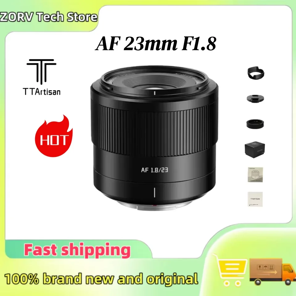 Объектив TTArtisan 23mm F1.8 AF APS-C для камер Fuji X и Sony E (X-A1, X-A10, X-A2, X-A3, X-A5, X-A7, X-M1, X-M5, X-H1, X-H2, X-H2S)
