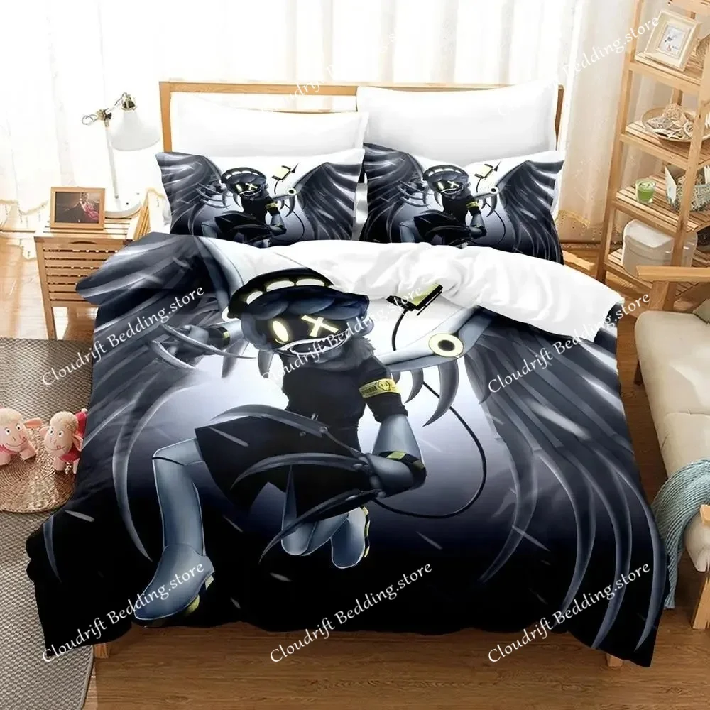 

Пододеяльник и наволочка с мультяшным рисунком, комплект постельного белья Murder Drones, украшение для спальни для взрослых, мальчиков и девочек, подарок, односпальный, двуспальный, королевский размер