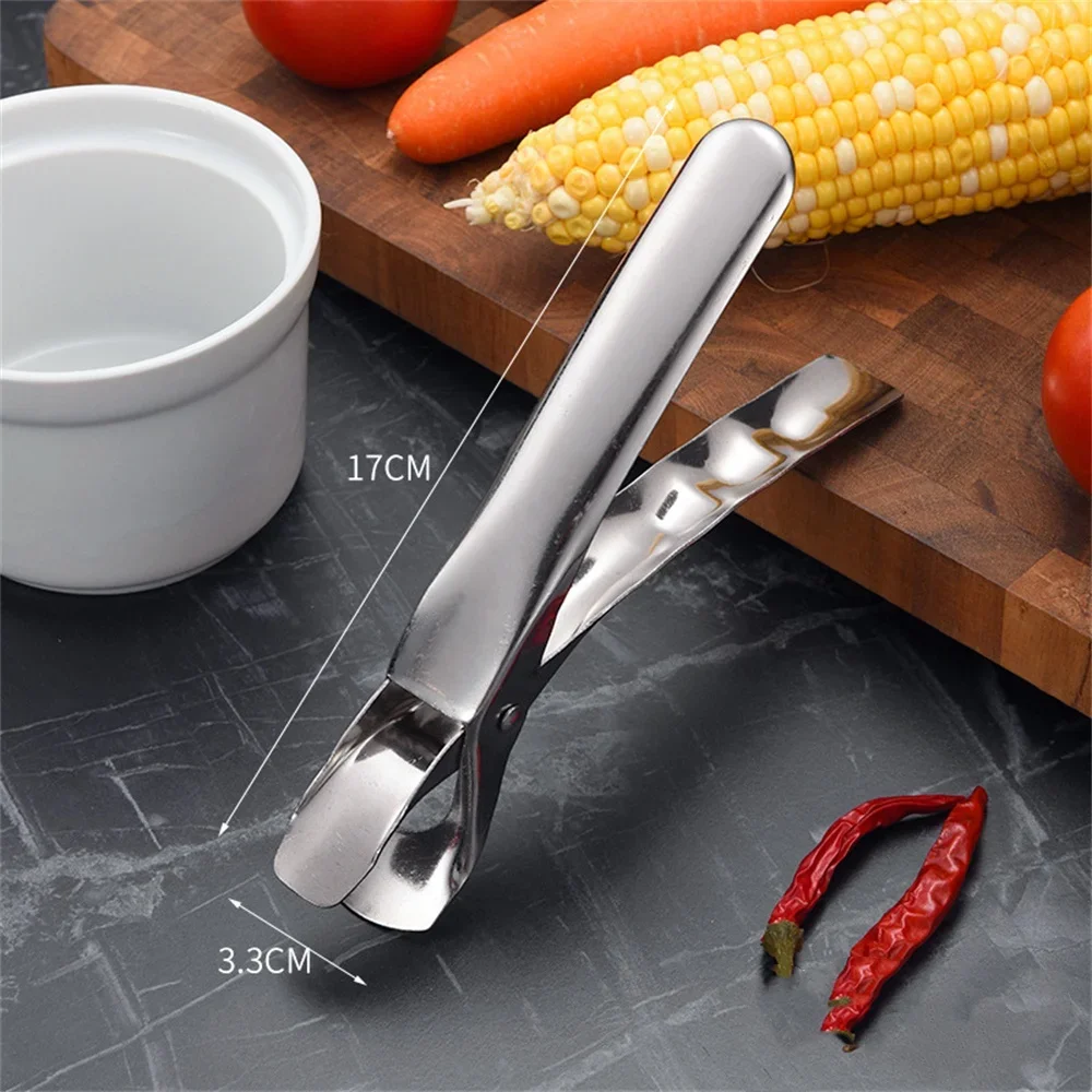 Stainless Steel Anti-hot Bowl Clips Dish Clamp Pot Pizza Pan Gripper Holder Hot Dish Plate Clip Retriever Tongs Kitchen Tool