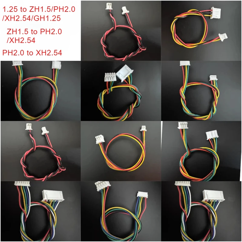 

10PCS 1.25 to ZH1.5/PH2.0/XH2.54/GH1.25 PH2.0 to XH2.54 Adapter Conversion Terminal Wire Connecting Line Cable 2P 3P 4P 5P 6P