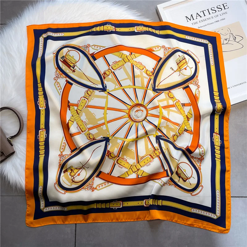 2026 Neue Mode 70x70cm Bedruckter Damen-Schal Seidenschal Quadratischer Schal Dekoratives Kopftuch Luxuriöses Design Bandana