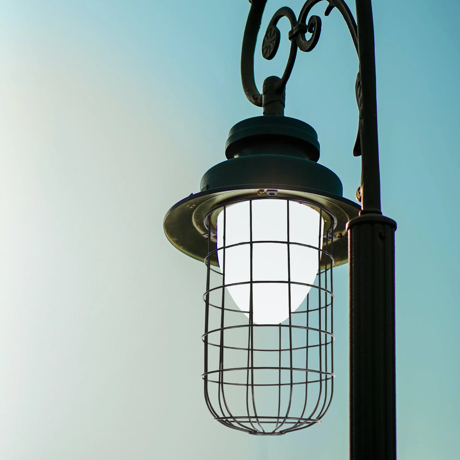 

Explosion-Proof Lampshade Frame Metal Iron Wire Light Cover Rustproof Chandelier DIY Shade Guard Ceiling Pendant Workshop Home