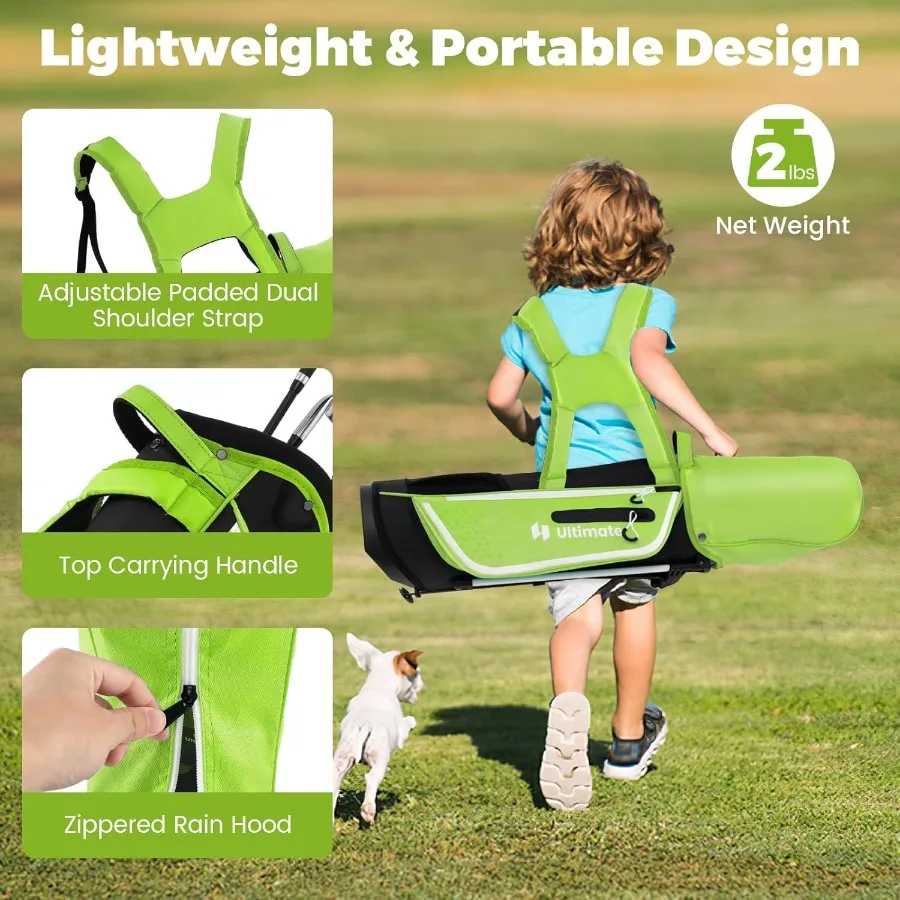 Conjunto de clube de golfe destro conjunto completo para 4/6 clubes suporte saco criança jovens clubes para meninos meninas júnior conjunto de golfe