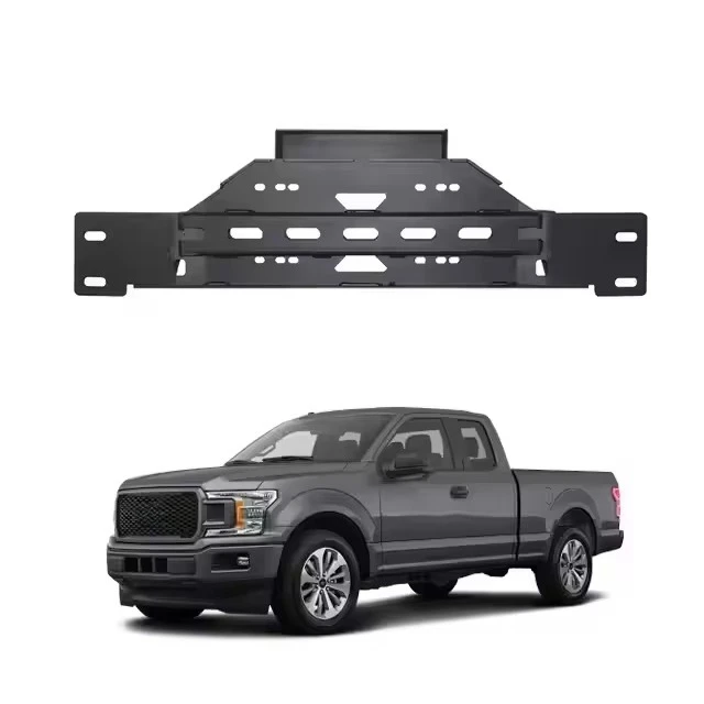 

MusixiA Off-Road Modification Front Bumper Steel Winch Bracket Plate for Ford F150 2022-2023 Trailer Hitchcustom
