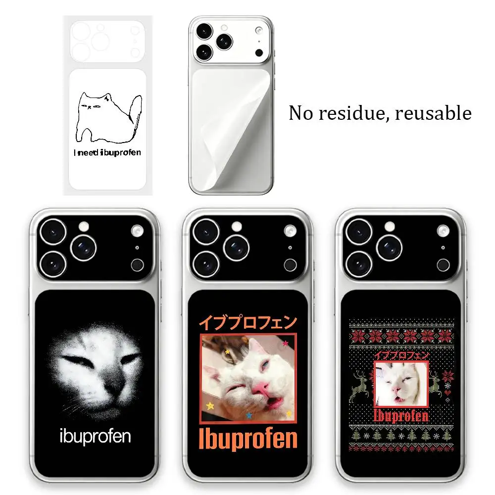 

Ibuprofen Cat Full-coverage back film for iPhone 17 Pro Max, scratch-resistant protective film