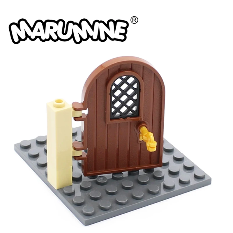 

Marumine MOC Bricks Retro Door 1x4x6 Round Top 10PCS Build Block Castles Accessories Compatible with 64390 30046 Christmas Toys