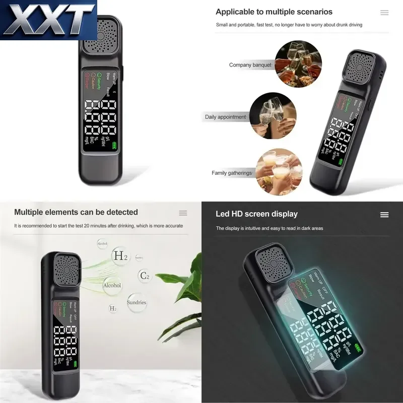 XXT New AM03 Professional Battery-Free Breathalyzer Non-Contacting Blow Tester 10S Quick Response Sensor