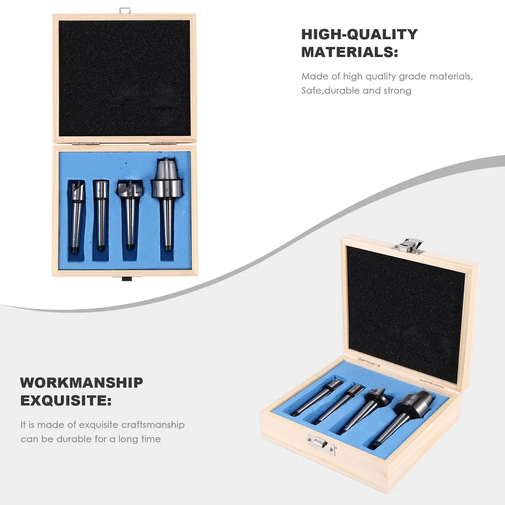 4 stücke mt1 Holz drehmaschine Live Center und Drive Sporn Cup MT1 Dorn mit Holzkiste