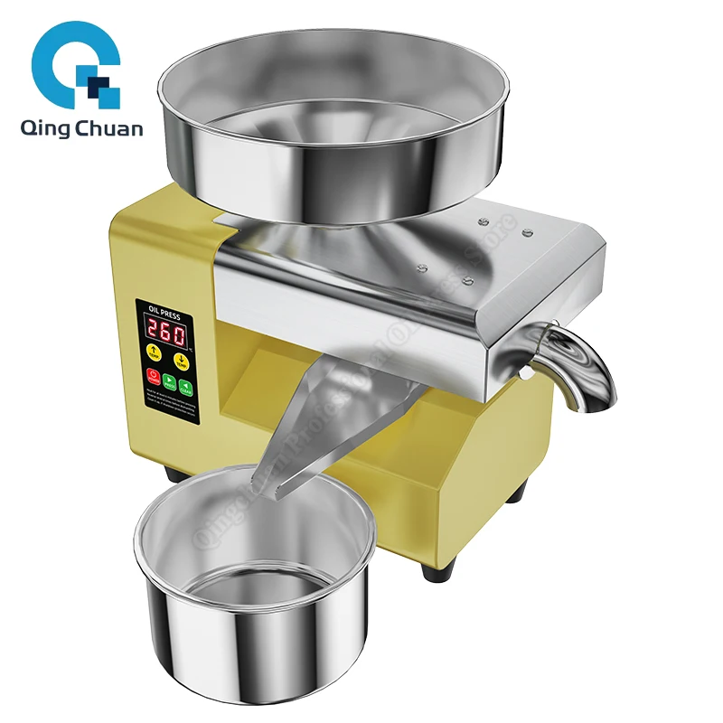 Oil Press Machine 4-9Kg Per Hours Home R8S Squeezer Rod Business Sesame Expeller Sunflower Seeds Extraction