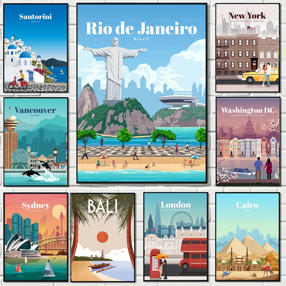 Póster De Ciudad De viaje De fama mundial moderna, pintura en lienzo De río De Moscú, arte De dormitorio, paisaje De pared, oficina, decoración del hogar, imágenes De regalo