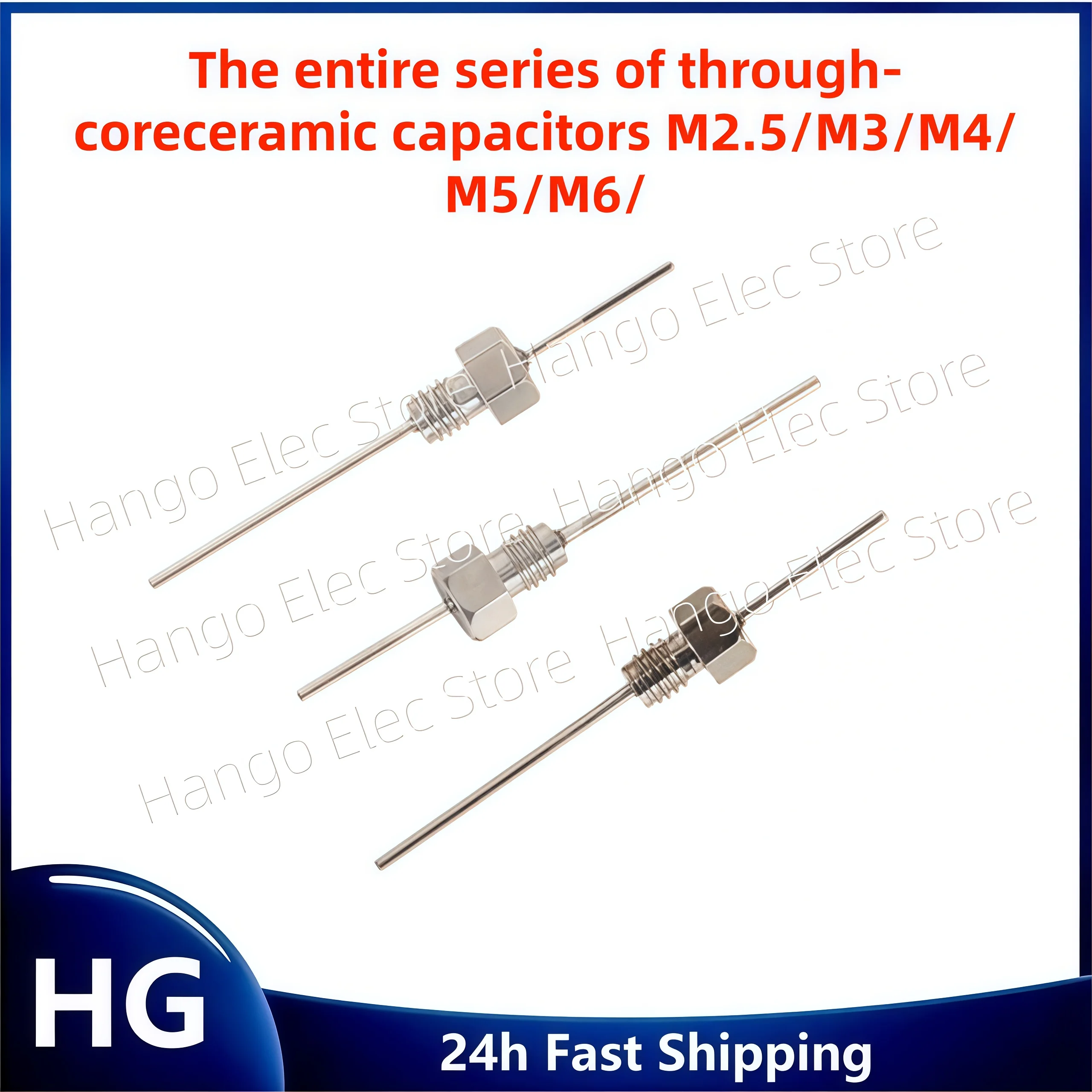 10PCS Brand new and original 100V 100pF to 10000pF  102 103 100pf 2200pf 3300pf  Metric M2.5/M3/M4/M5 anti-interference filter