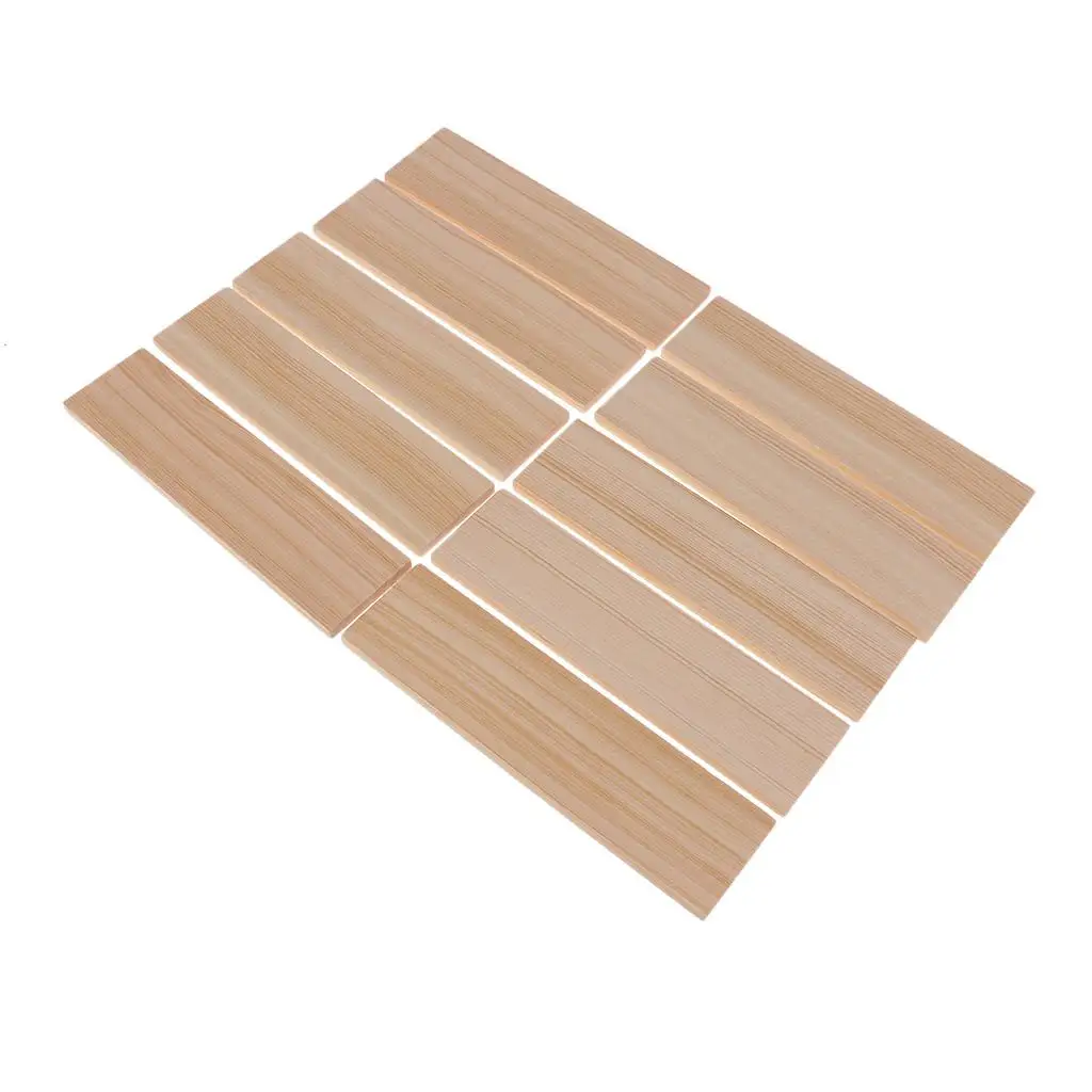 

10Pcs Unfinished Wooden Plate Model Sheets Natural Crafts Wood Pieces
