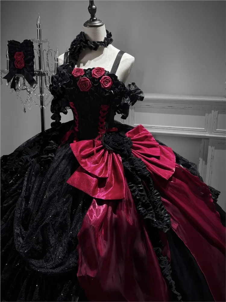 Dark fishbone niche design wedding dress