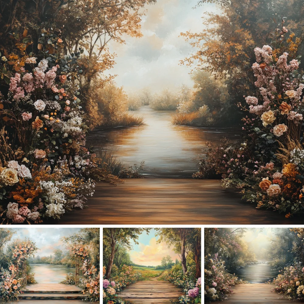 Fairy Flowers Photography Background Dream Spring RetroismGarden Floral Child Birthday Party Portrait Decor Backdrop Photo Props