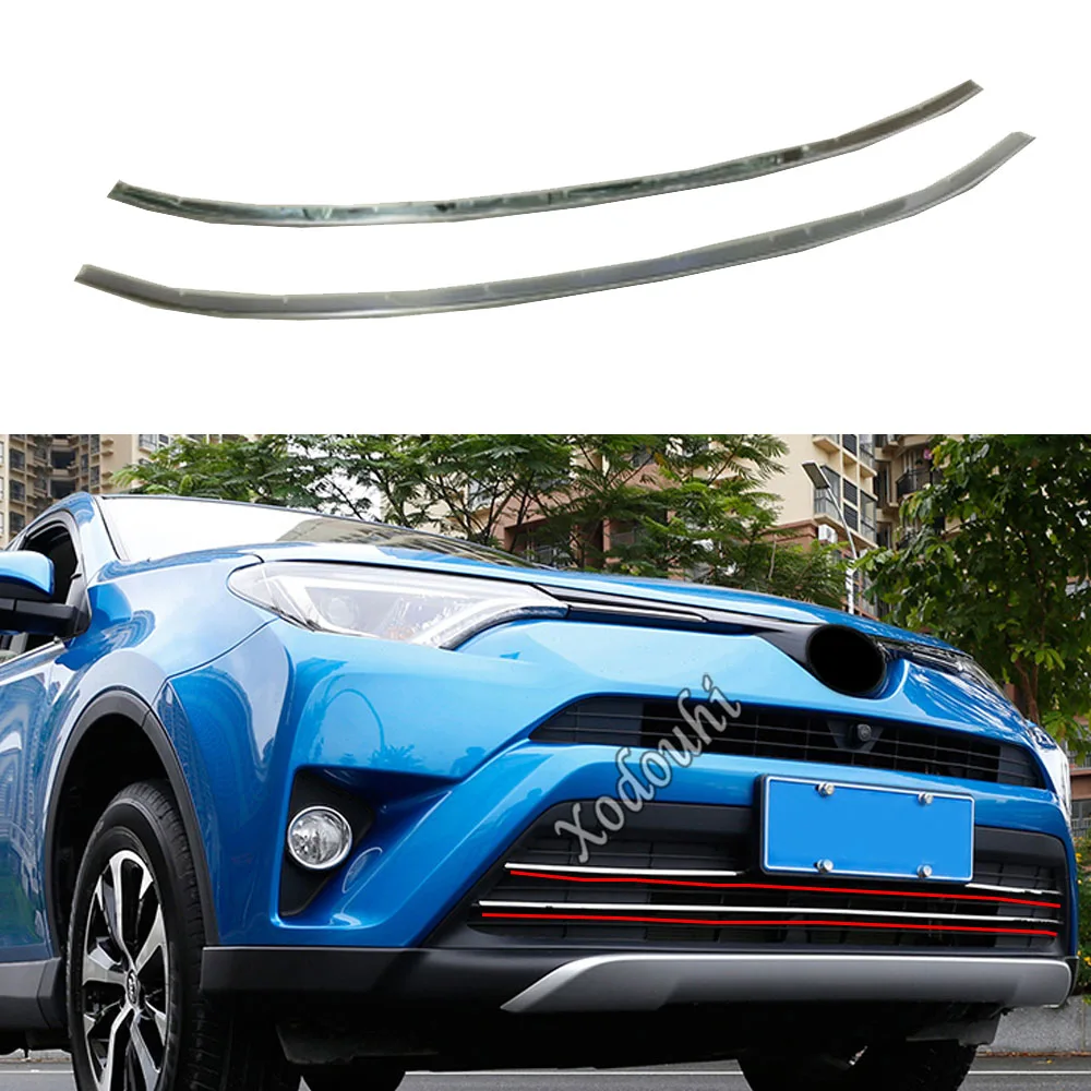 

For Toyota RAV4 2016 2017 2018 Car Stainless Steel Front Bottom Center Down Racing Grid Grill Grille Plating Decoration Parts