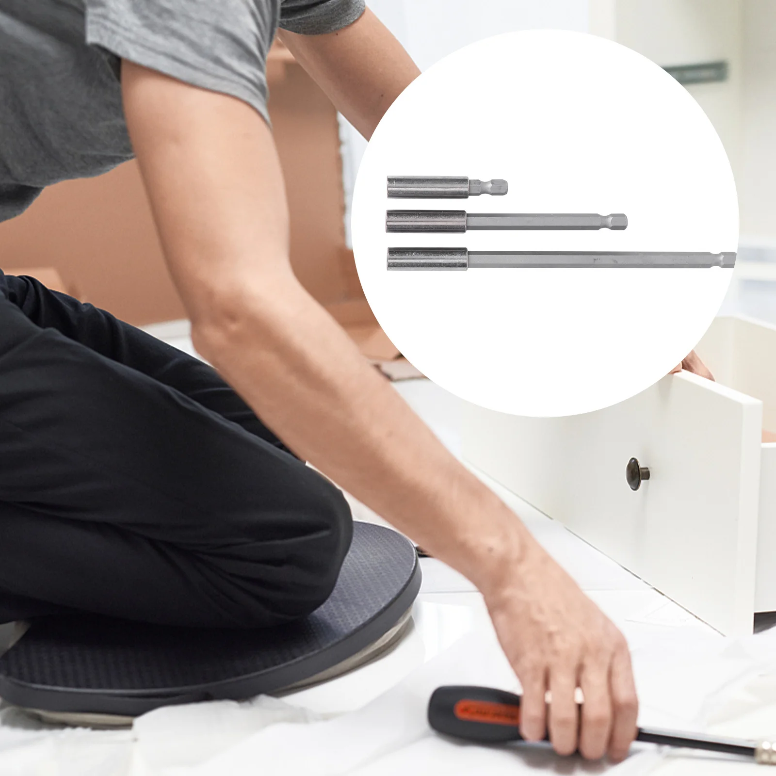 

3 pcs Hex Quick Release Magnetic Screwdriver Holder 50Mm 100Mm 150Mm Carbon Steel Drill Extender For Electric Pneumatic Tools