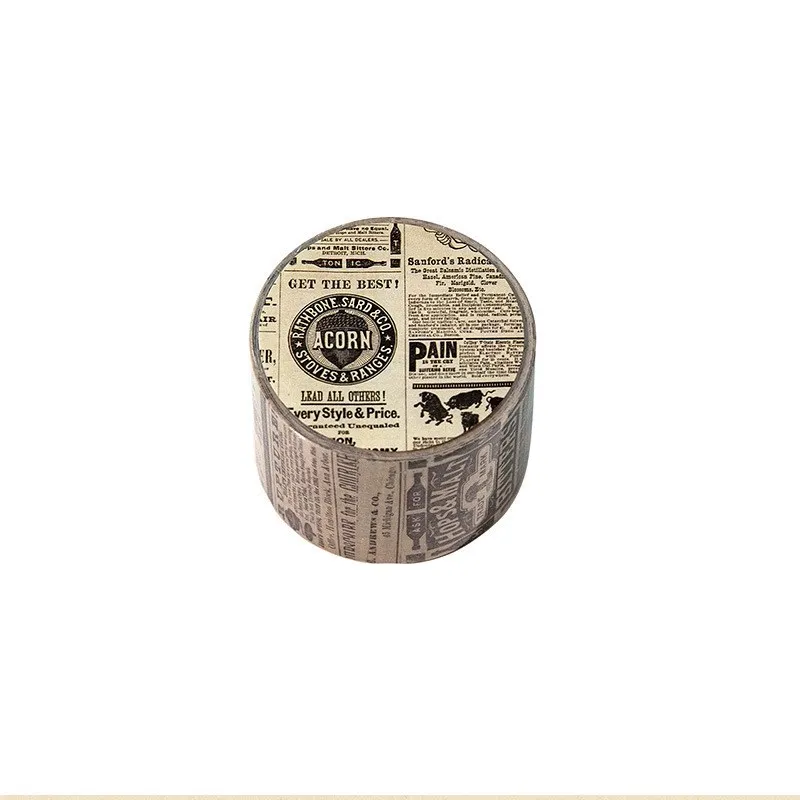Masking Washi Tape Retro Map Letters Butterfly Newspaper Decorative Sticker DIY Label For Scrapbooking Planner Diary Journaling