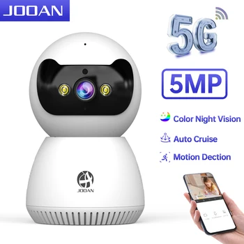 JOOAN 5MP 3MP caméra IP 5G WiFi maison intelligente intérieure sans fil caméra de Surveillance IP caméra de vidéosurveillance AI suivi sécurité bébé moniteur