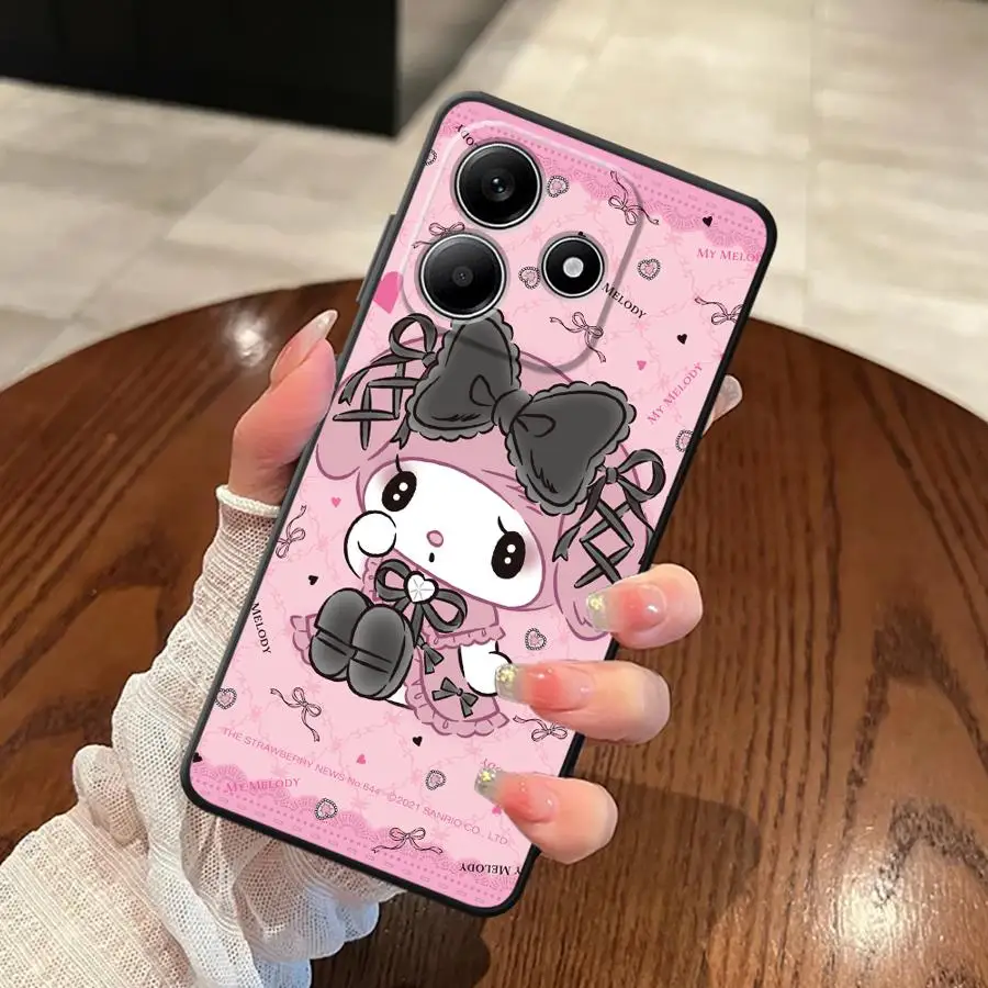 Custodia morbida per telefono posteriore per Xiaomi Redmi Note 10 9 8 Pro 11 13 12 Pro Plus 11S 10S 9s 12S Kuromi Melody
