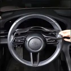 For Porsche MACAN 911 Panamera Taycan 2019-23 Car Steering Wheel Frame Cover Trim Sticker Real Carbon Fiber Interior Accessories