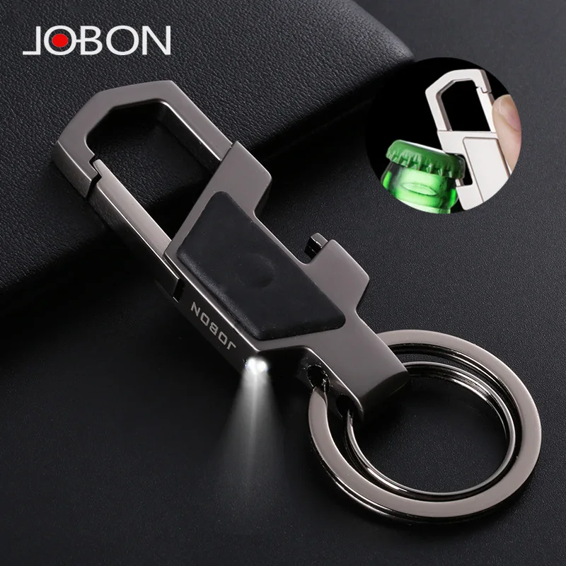 Luxury Men Keychain Classic Multifunction Car Key Chains Lighting Opener EDC Tool Jewelry for Key Rings Holder Gift Accessories