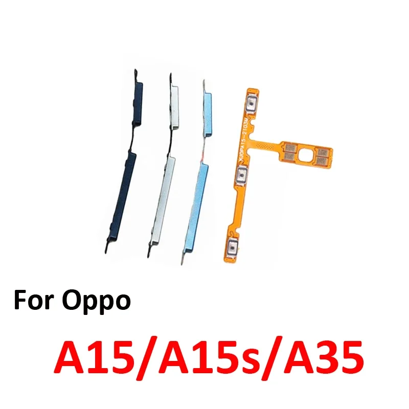 Phone Housing Power Volume Button For Oppo A15 A15s A35 New On Off Up Down Key Internal Flex Cable Replacement Part