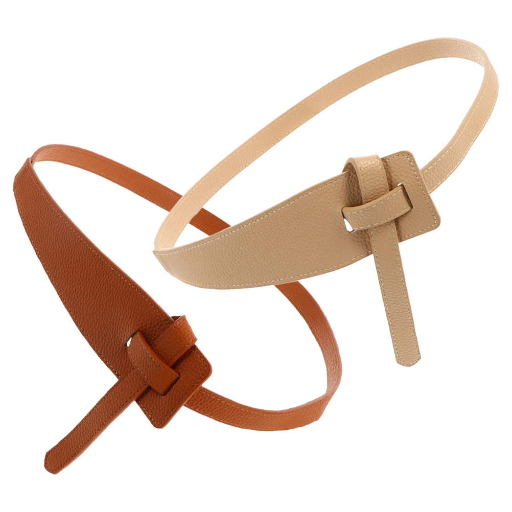 

2pcs Wide for Women Fake Adjustable Cinch Belt Coat Dress Female Causal Belt Accessory Durable Fashion
