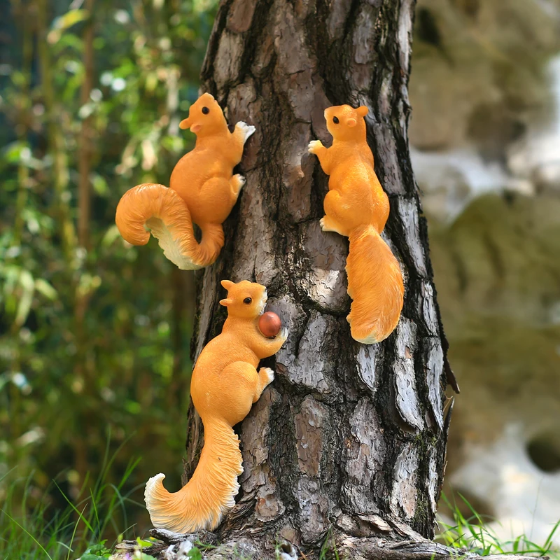 

Courtyard decoration ornaments, simulated animals, squirrels, outdoor kindergarten villas, landscaping, tree hanging ornaments