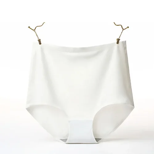 Imagen 2 del producto 4 unids/lote de ropa interior de calidad para mujer, bragas sin costuras de seda helada, bragas bonitas, lencería de cintura alta, Calcinha de talla grande 4XL