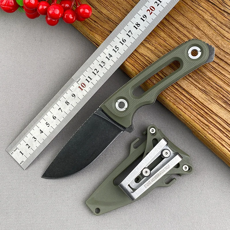 

7CR Stainless Steel Black Fixed Blade Knife Nylon Comfort Handle Straght Survival Knifes Outdoor Camping Hand Tool For Hiking