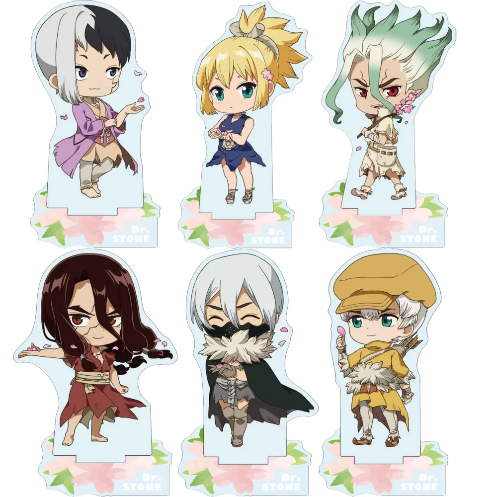 

Anime Peripheral Store Dr.Stone Hyoga Ishigami Ukyo Saionji Mini Acrylic Stand Desktop Decor Fans Gifts About 10cm