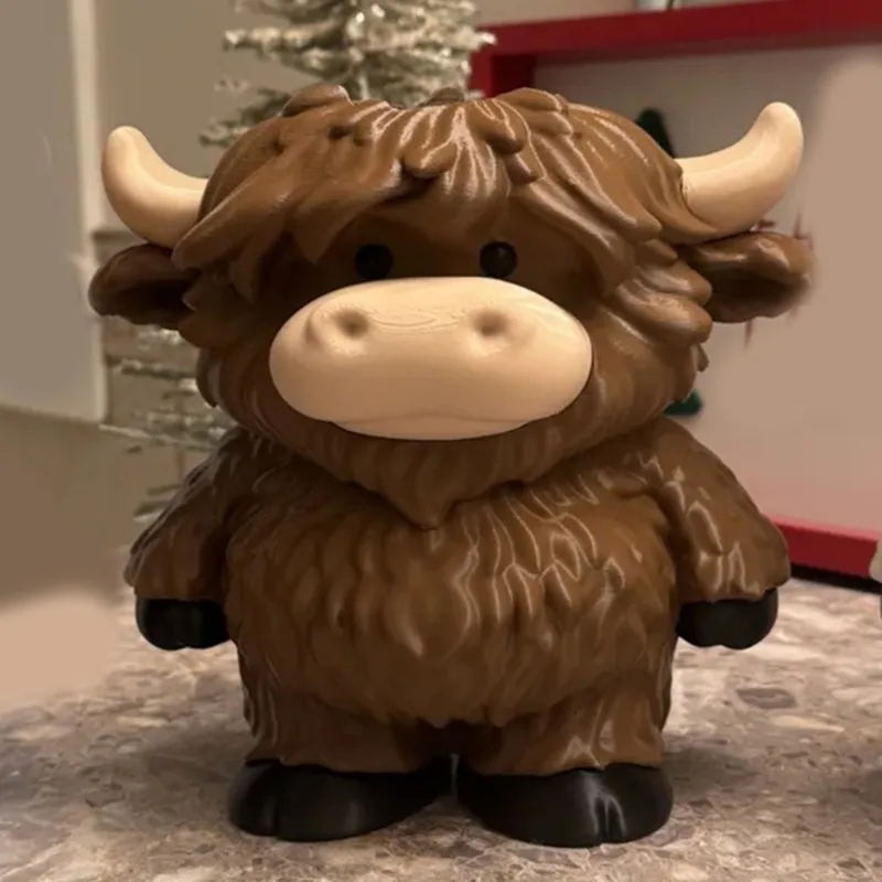 

A74E-Дозатор для мыла в виде фигурки высокогорной коровы из 3D-смолы Creative — Аксессуар для архитектурного оформления ванной комнаты