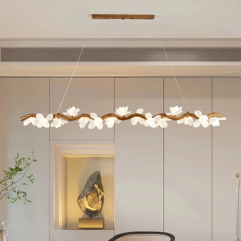 Modern home decoration tree branch chandelier living room dining room lotus LED chandelier indoor lighting