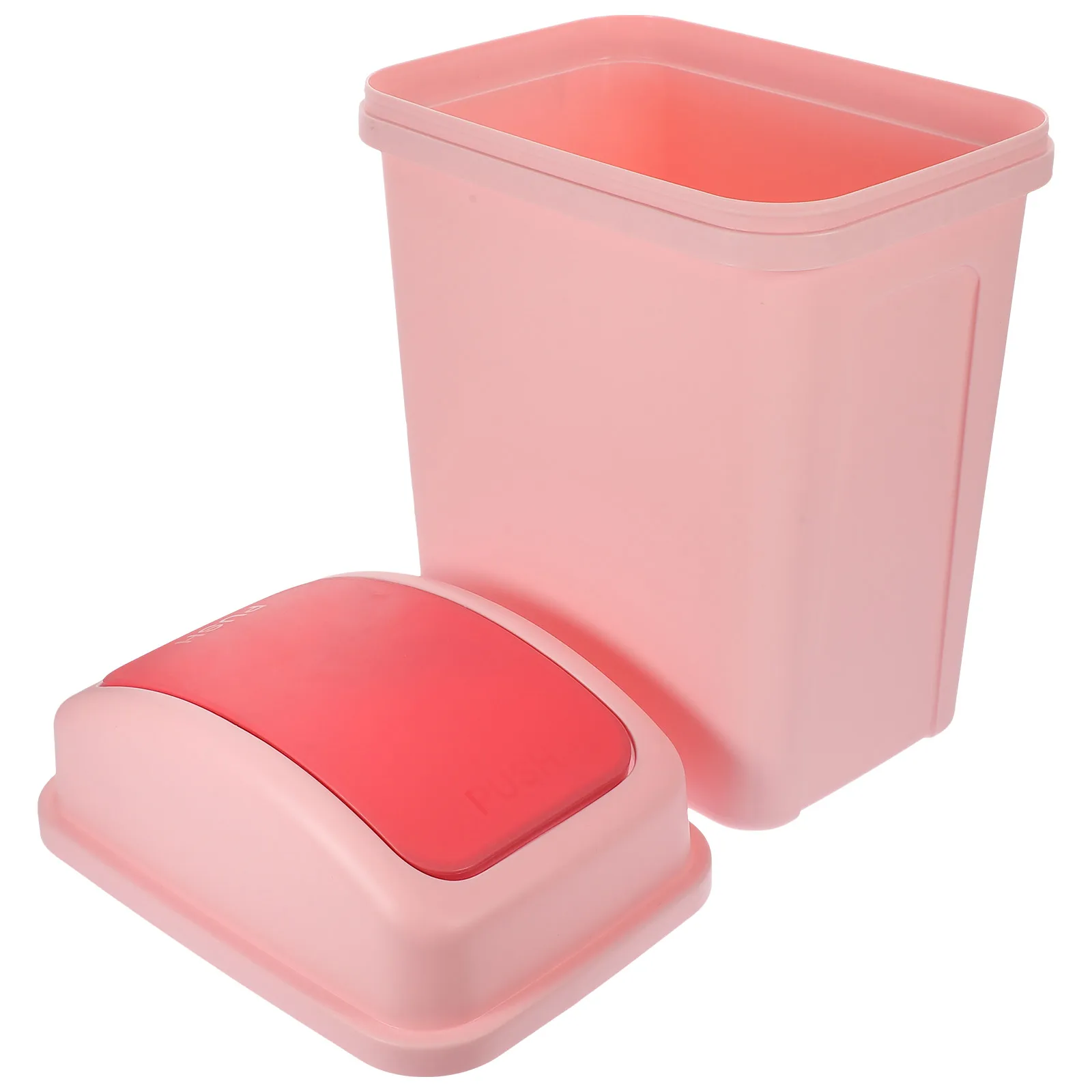 

Large Capacity Household Trash Can Swing Lid Thick Plastic Garbage Bin for Kitchen Bathroom Nursery Trash Can