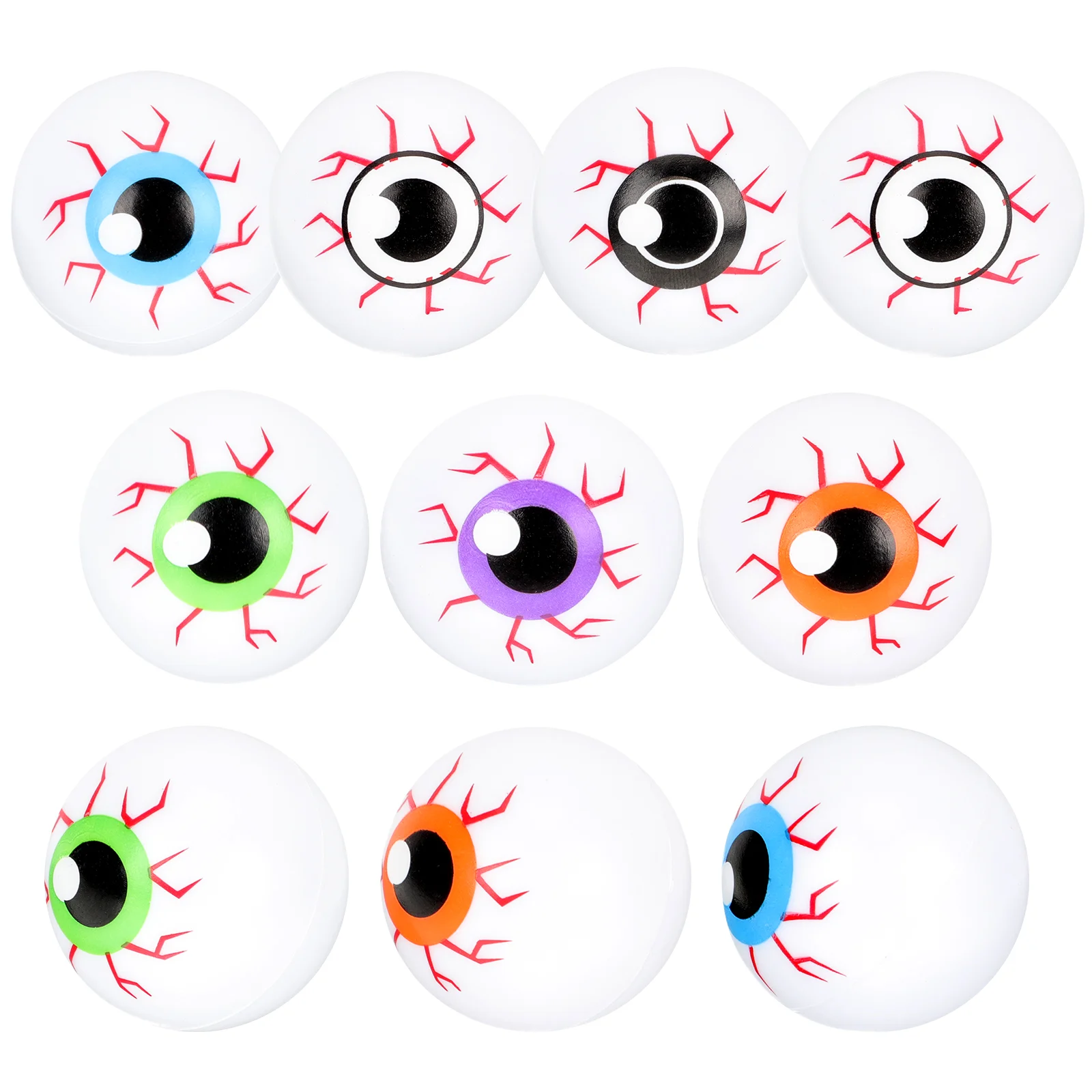 10 Pcs Decorate Halloween Decoration Toy Party Eyeballs Plastic Fake Toys Plaything