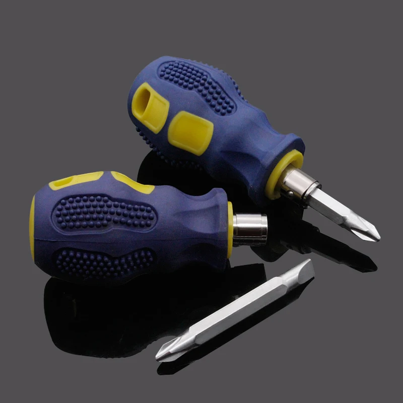 Mini kleine tragbare Rettich kopf Schrauben dreher Phillips/geschlitzte transparente Griff Reparatur Handwerkzeuge Kurz griff Schrauben dreher