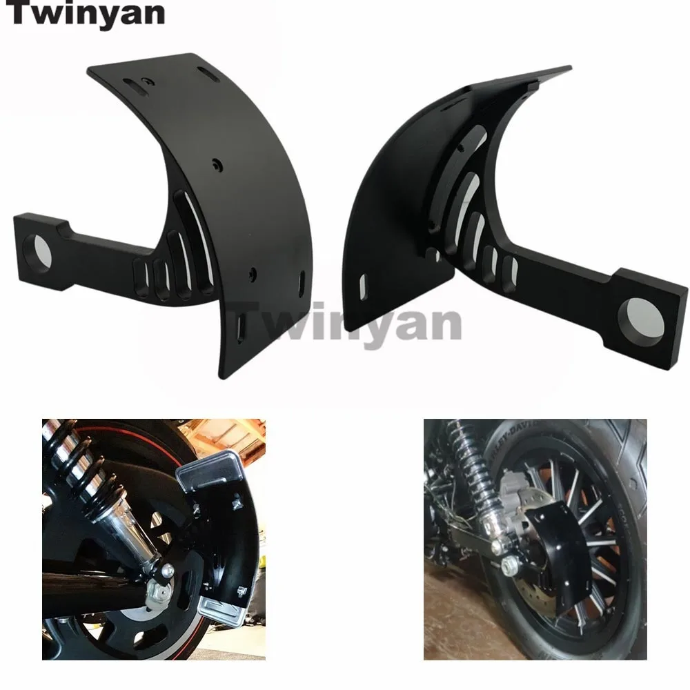 1” Axle Universal Motorcycle License Number Plate Holder Swingarm Mount Curved Vertical Bracket For Harley Honda Yamaha Suzuki