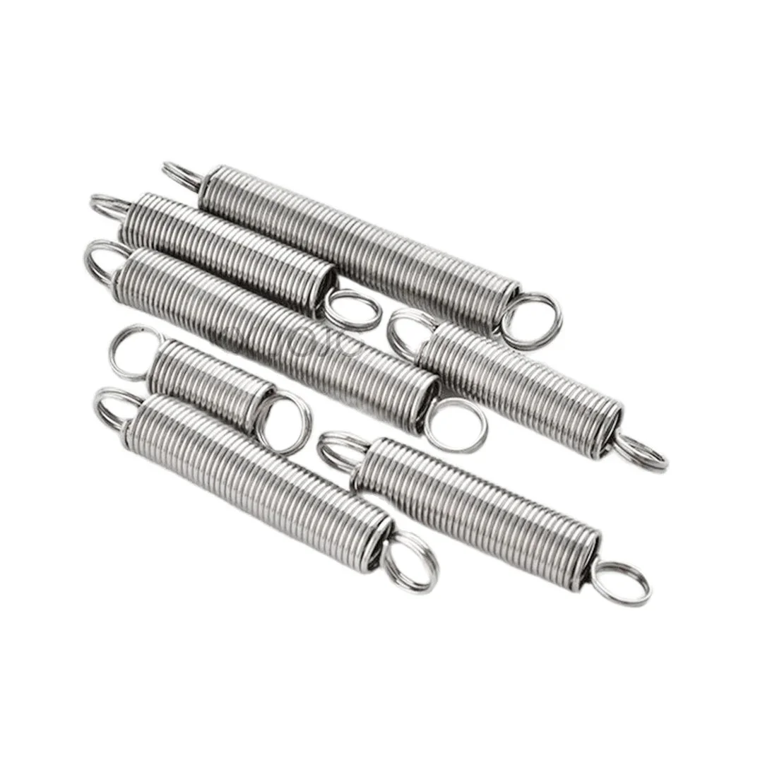 Stainless Steel Pressure Spring 304 Dual Hook Small Tension Spring 0.3/0.4/0.5mm 304 Outer Dia 3mm Length 10-60mm 10pcs