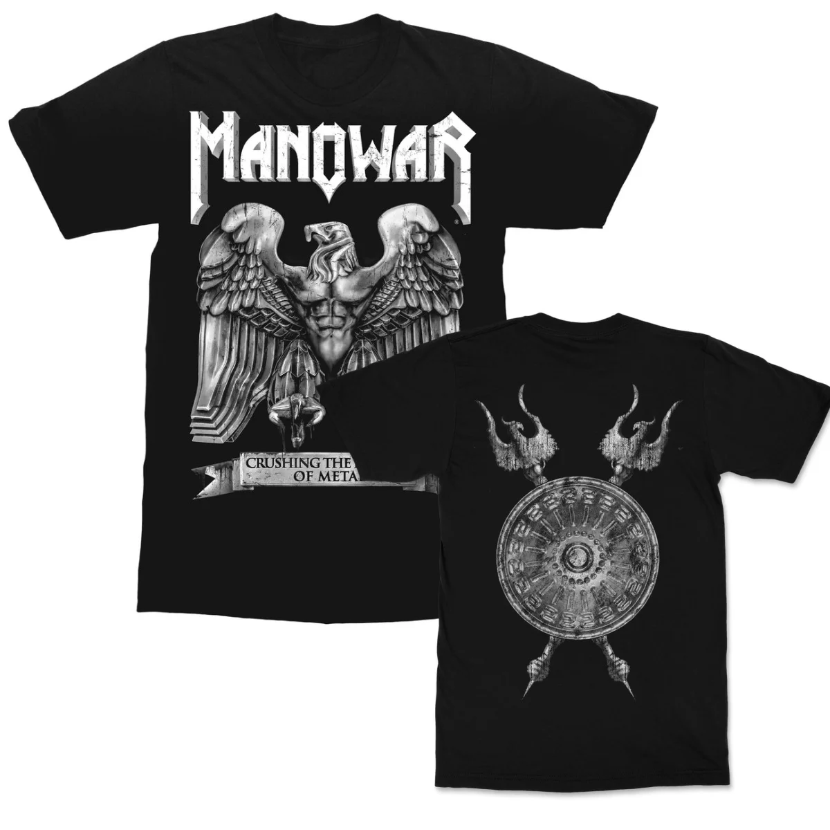 Pop Manowar Grafik-Baumwoll-T-Shirt, Unisex, Sommer, kurzärmelig, modisches Marken-T-Shirt, luxuriöses, lässiges Vintage-T-Shirt – Detail 3