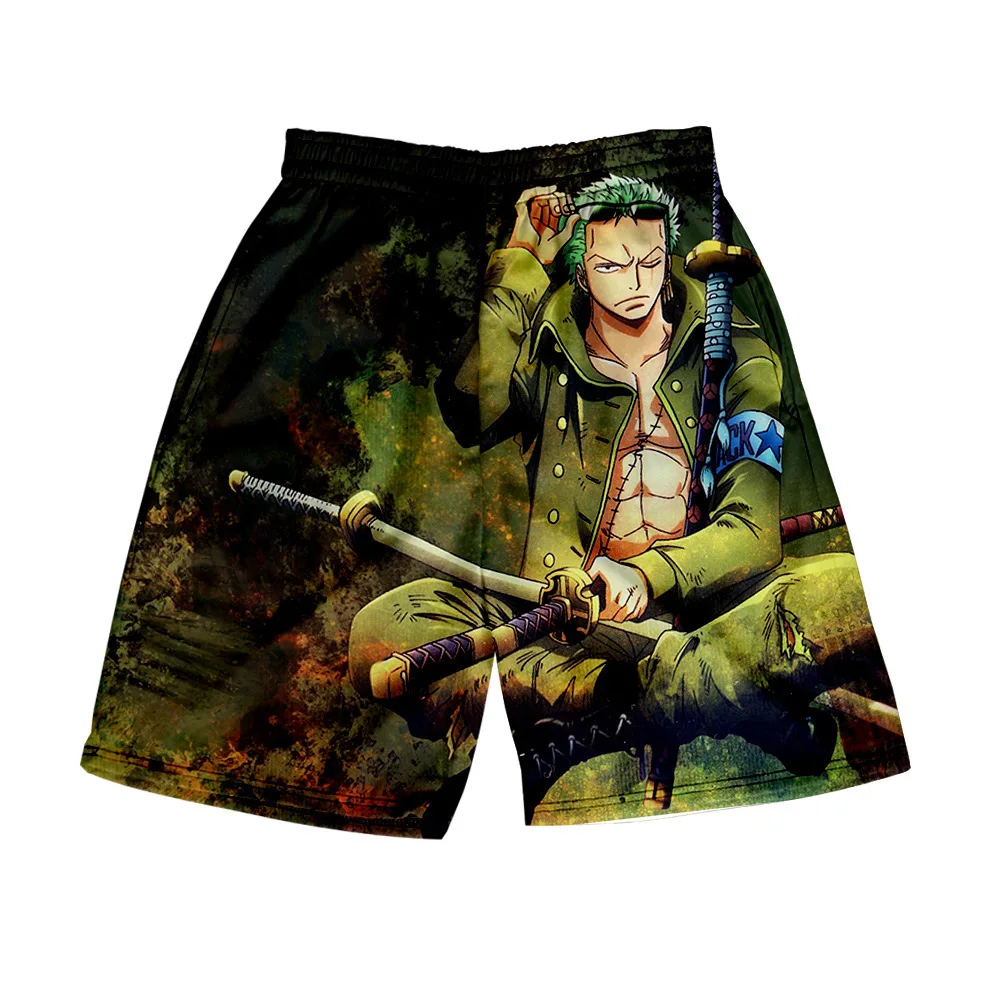 ONE Piece Monkey D Luffy Roronoa Zoro Ace Edward Newgate Kaidou anime 3D Digital Printed Shorts Casual Loose Beach Shorts