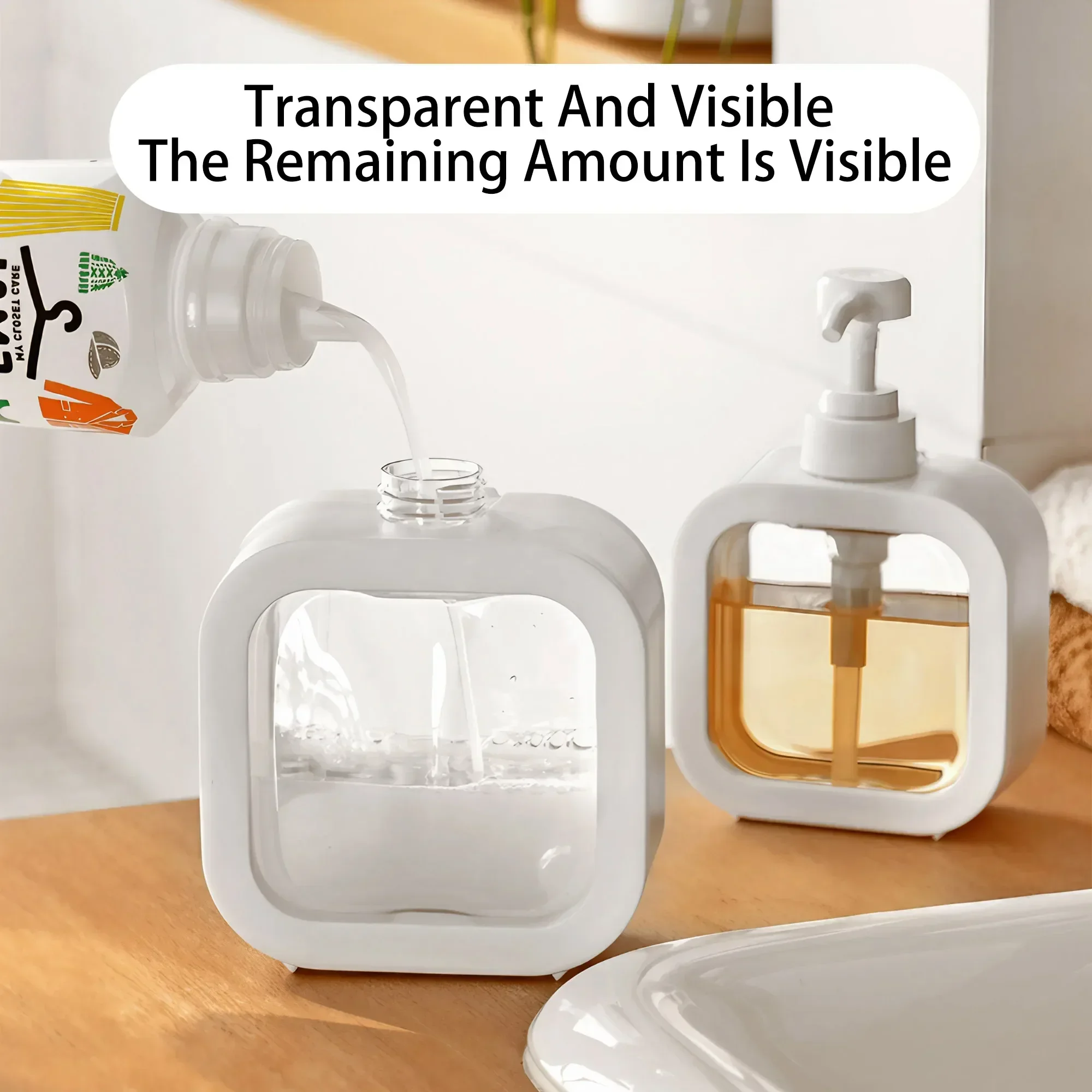 Sichtbarer Seifenspender, 300 ml, 500 ml, Badezimmer, Handwaschlotion, Pumpflasche, Hautpflege-Werkzeuge, tragbarer Kunststoffbehälter