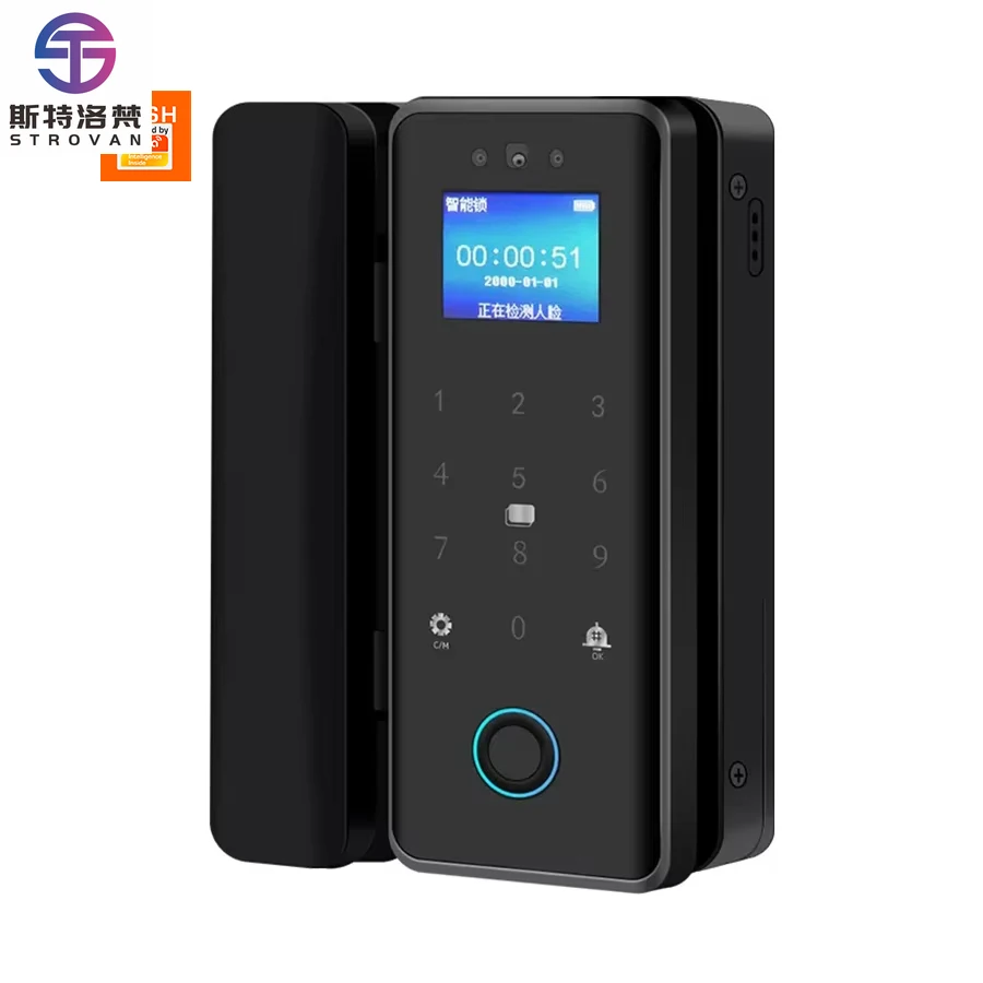 

STLF WiFi Smart Face Recognition Unlock Intelligent Glass Door Lock Tuya Keyless Lockintelligent for Sliding Glass Door