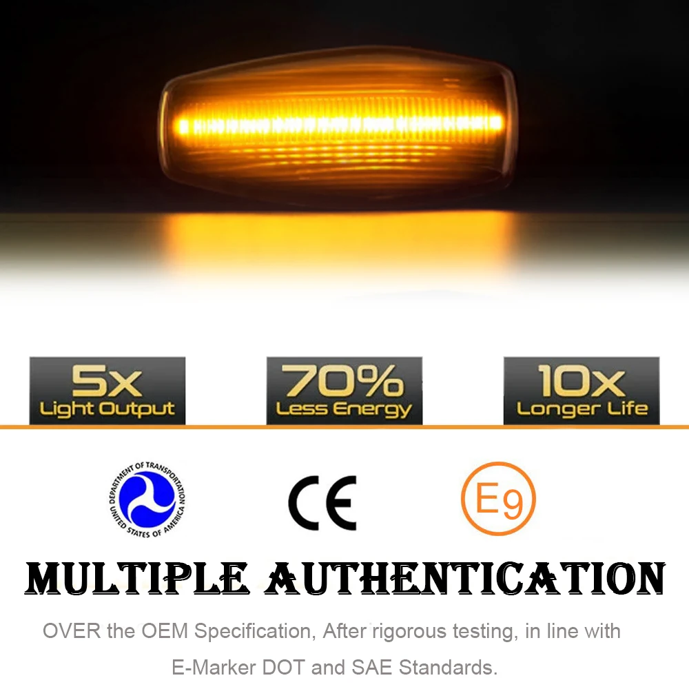 Sequencyjne kierunkowskazy LED do Hyundai XG25 XG30 XG300 XG350 I10 Accent Verna Tiburon Coupe Getz Prime Elantra