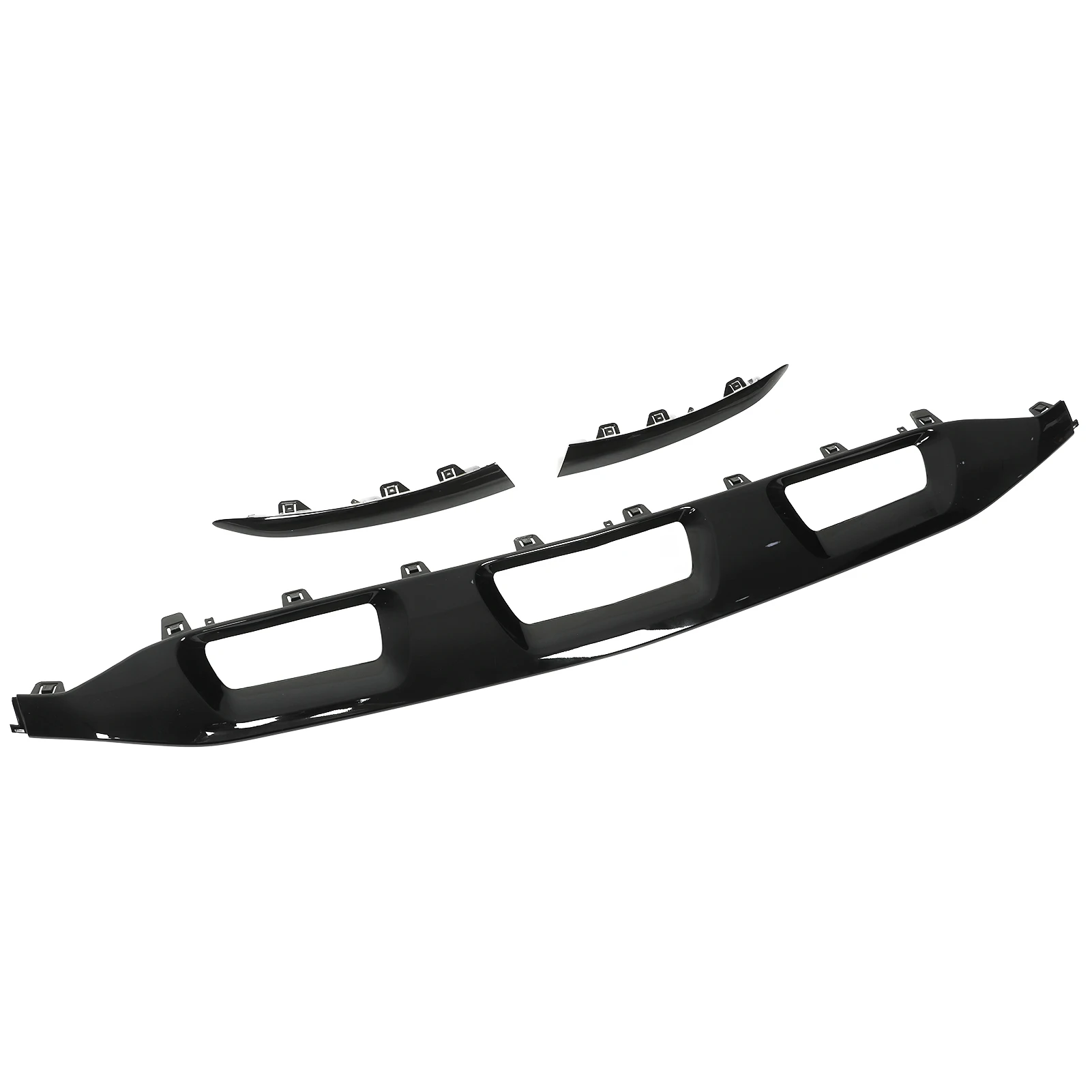 

3 шт. глянцевый черный передний бампер, нижняя накладка, замена, совместимая с Mercedes-Benz GLC-Class X253/C253 AMG Line FacelifT