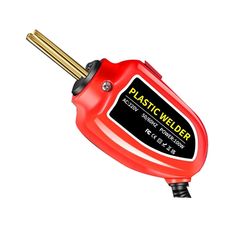 

Portable Mini Hot Staplers Plastic Welding Machine Car Bumper Repair Kit Handheld Kit Auto Dents Repair EU Plug Red Easy To Use