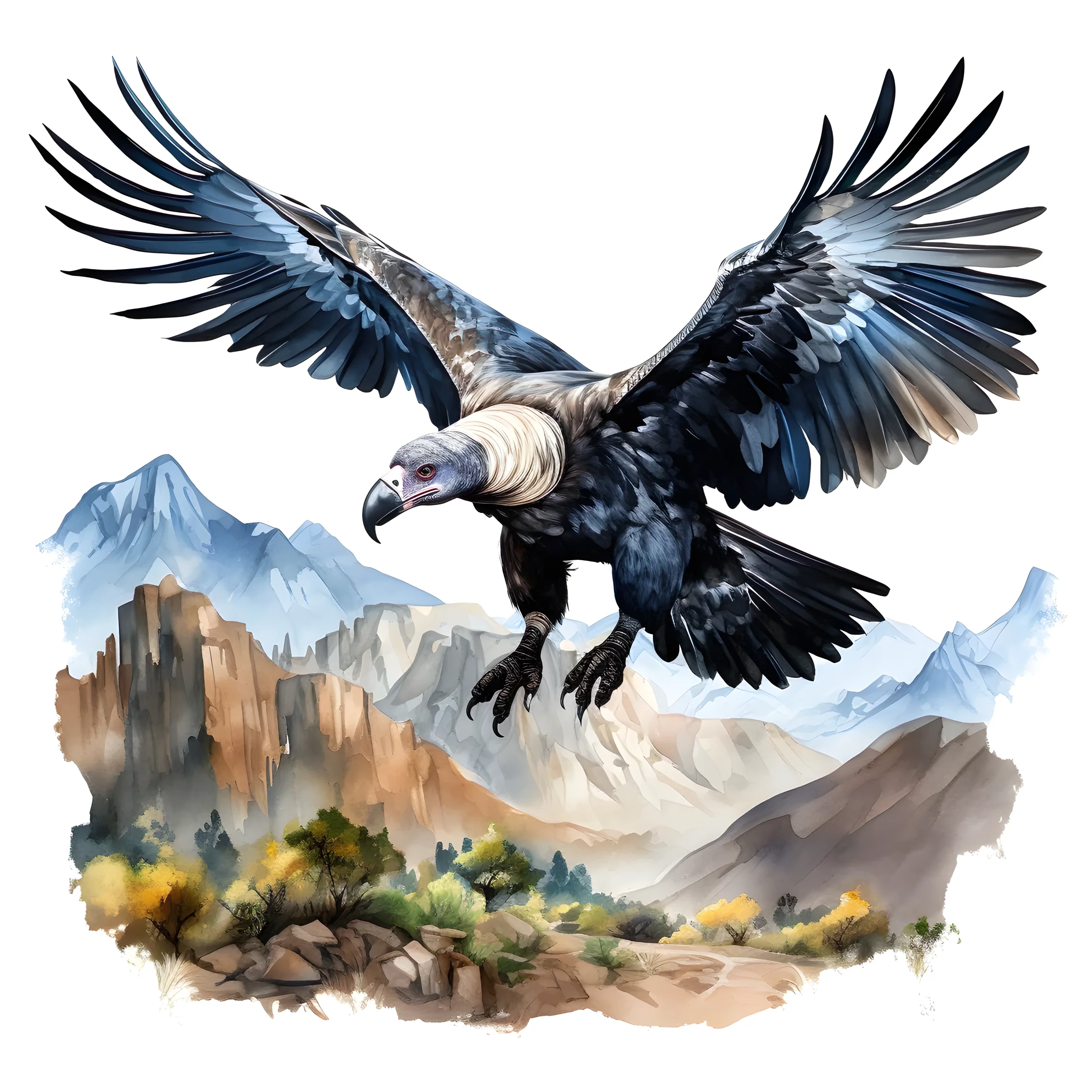 1pc Condor Watercolor Wall Sticker, Perfect for Home Wall Decor, Aesthetic Room Decoration, Easy to Beautify Your Home