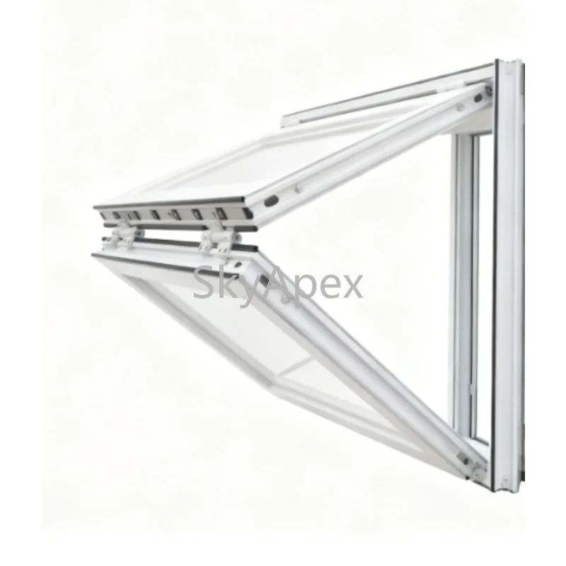

Electric Custom Commercial Aluminum Up Folding Flipping Window Modern Minimalist Vertical Opening Kitchen Durable Secure